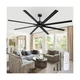 ZMISHIBO 96 Inch Industrial DC Motor Ceiling Fan, Large Ceiling Fan with 8 Re...