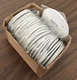 Lot Of 37 TayMac LPB3400 Flat Round Blank Plate Metallic 5 4-In  Box Mount White