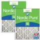 Nordic Pure 20X24X4 Actual Size 19 3/8 X 23 3/8 X 3 5/8 Pleated Merv 13 Air