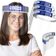 Face Shield Clear Plastic Anti Fog Lightweight Reusable Pack Medical Nation Case