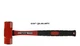 Tone Double-Ended Hammer BHAD-50 Red/Black 5lb