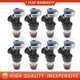 8PCS Fuel Injectors For 99-07 Chevy Silverado 4.8L 5.3L 6.0L GMC Sierra Cadillac