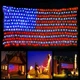 American Flag String Lights,Waterproof 420Led Flag Net Light for Independence Da