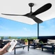 Ceiling Fan 60 Inch 3 Blade Black Wood Remote Control Indoor Outdoor ABZ Fans