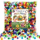 2000 Pieces 1 cm Pompoms, Fuzzy Pom Poms Ball for DIY Art Craft Supplies and ...