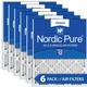 Nordic Pure 20x25x1 (19 1/2 x 24 1/2 x 3/4) Pleated MERV 12 Air Filters 6 Pack