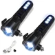 GEEBONFLUGENS Emergency Car Flashlight - 2000 Lumen Dual Light 2pcs-Black 