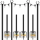 AILBTON 10Ft String Light Poles 4 Pack,Light Poles for Outside Lights,Outdoor...