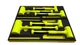 Snap-on Tools NEW 6pc HI VIZ YELLOW Dead Blow Hammer Set w/ PRO-FI Foam HBFE6FHV