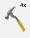 Big Horn 15111 16 Oz Magnetic Cap Nail Roofing Hammer (4x)