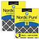 Nordic Pure 20x24x4 (3 5/8) Furnace Air Filters MERV 10 Plus Carbon 2 Pack