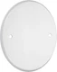 TayMac LPB3400 Flat Round Blank Plate Metallic 5 4-Inch. Box Mount, White Finish