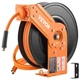 VEVOR Retractable Air Hose Reel,3/8IN x 50FT Rubber Air Hose Max 300PSI,Air Comp