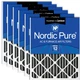 Filter 20x24x4 MERV 12 Plus Carbon Pleated 6 Pack Nordic Pure Air Actual Size