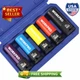 WORKPRO 5 Pieces 1/2 Inch Drive Impact Lug Nut Socket Set Thin Wall Non Marring.