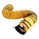 MOUNTO 25FT PVC Flexible Duct Hosing for Exhaust Fan 8inch w/ bag, Yellow