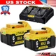 6.0AH x4/1For DeWalt 20V Max Lithium Ion Battery /Charger DCB206 DCB205 DCB200