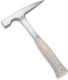 EFFICERE 22-Ounce All Steel Rock Pick Hammer with Pointed Tip, Silver, White 