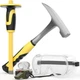 INCLY 5 PCS Geology Rock Pick Equipment Kit, 32 oz. Hammer with 12" Gold