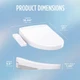 TOTO Electric Heated Bidet Seat for Elongated Toilet in Cotton White SW3346#01