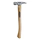 Stiletto Titanium Hammer Straight Claw Smooth Face Curved Hickory Handle 18 in L