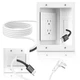 in Wall Cable Management Kit with Recessed Tv Outlet Box-Two-Hole Socket, 9ft...