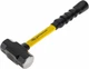 NUPLA 3 Lb Steel Head Sledge Hammer with Fiberglass Handle, 14" Length