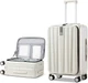 Hanke 26 Inch Large Luggage Suitcase Top Opening 26 Inch, Ivory White 