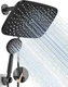 Veken 11.8 Inch Rain Standard Pressure +On Off Switch, Matte Black 