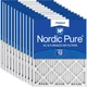 Filters 20x25x1 MERV 12 Pleated Pack Nordic Pure Air Actual Size