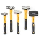 STEELHEAD 5-Piece Fiberglass Handle Hammer & Mallet Set, 16oz Ball-Peen Hamme...