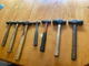 7 Vintage Stanley ball Peen hammer 310B 16 Oz. 314B 32 Oz. & 12 Oz Others