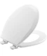 Bemis 500Ec-000 Toilet Seat With Cover, Enameld Wood, Round, White