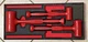 Snap-on Tools 3 piece RED Dead Blow Hammer Set Foam HBFE301F 16 32 56 oz