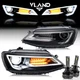 VLAND Projector Headlights Front Lamps+LED Bulbs Kits For 2011-2018 VW JETTA MK6