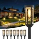 Solar Pathway Lights Outdoor Waterproof IP65 8 Pack Warm White J136 JEJOT Auto