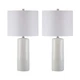 Table Lamp Ceramic 25 White 2 Count Steuben Signature Design Ashley Textured