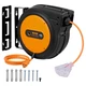 VEVOR Retractable Extension Cord Reel Power Cord Reel 80FT 12AWG/3C SJTOW