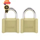 Master Lock Brass Combination Lock, Gate for Outdoor Fence 2 Pack, Gold 
