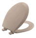 Bemis 500EC 068 Round Wood Toilet Seat w/ Lid Fawn Beige Includes Fittings
