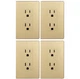 Matte Finish Decorator Receptacles 15A 125V 4 Pack Gold LIDER LR15-TR-GDSWP4P