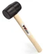 YIYITOOLS YY-2-005 Rubber Mallet Hammer With Wood Handle&ndash;8-oz, 8oz, Black 