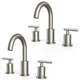 Bathroom Faucet 2 Pack 8 in Widespread Brushed Nickel 360 Swivel FORIOUS Hole