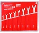 JRSDRIVE 8 Peice Ratcheting wrench Set  SAE Full Polished Chrome Plated E-2257