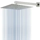 Voolan All Metal Shower Head with Extension Arm, Stainless Steel Waterfall Ra...