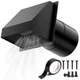 HG Power 6 Inch Hooded Wall Vent Magnetic Damper