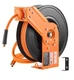 VEVOR Retractable Air Hose Reel 65FT Rubber Air Compressor Hose Reel Auto-Rewind