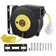 Retractable Extension Cord Reel 50FT &ndash; Heavy Duty 14AWG, Triple Outlet, VEVOR