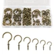 RELBRO Screw Hooks, 6 Sizes Metal Screw in Cup Hooks, 1/2 Inch, 5/8 Inch, 3/4...