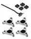VEVOR Furniture Dolly 4 pcs Steel Tri-dolly Set Furniture Mover 440 lbs Capacity